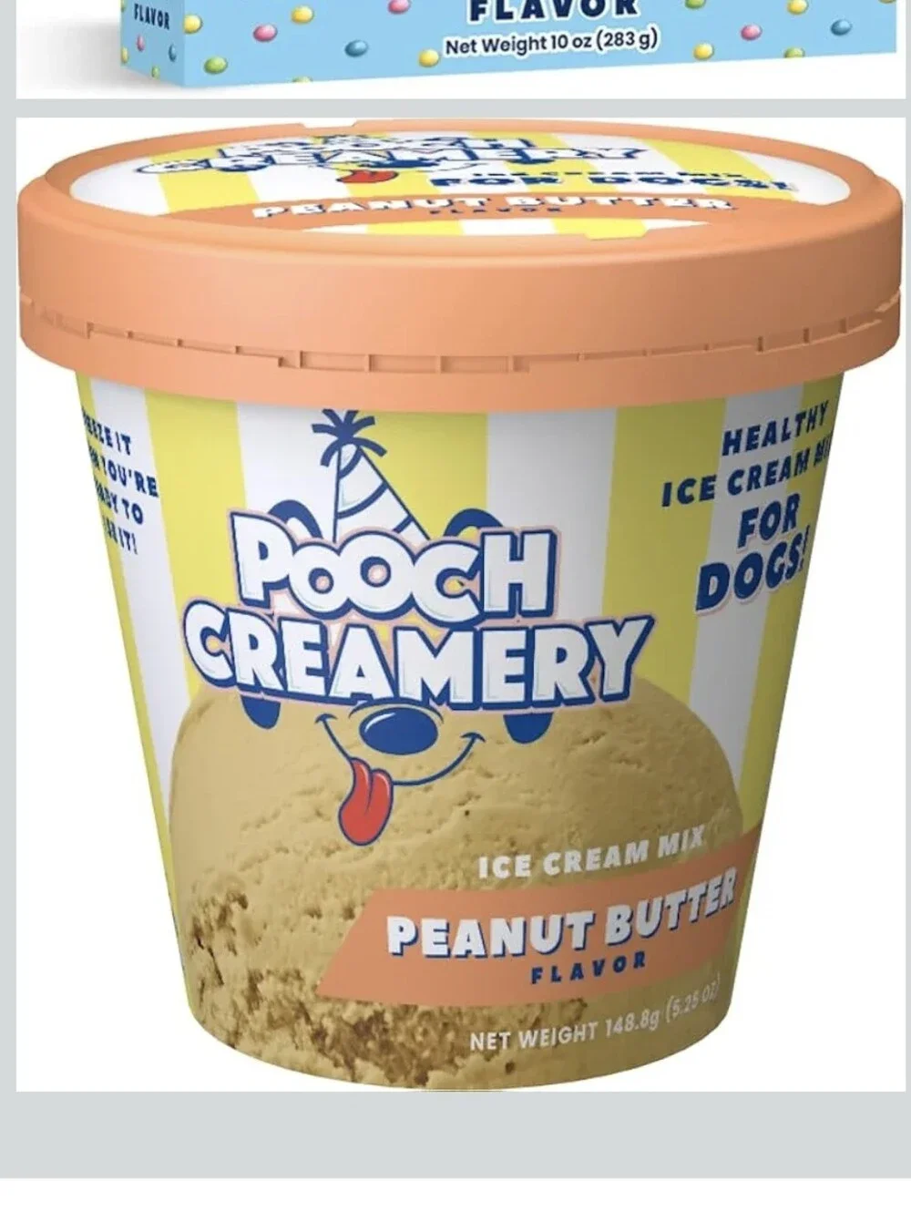 Dog Birthday Kit - Birthday Cake Flavor Cake & Peanut Butter Ice Cream Mix